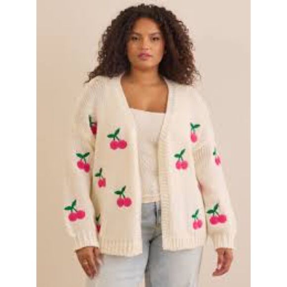 NWT Arula Charley Cherry Cardigan Sz C (3X) I-8 - Picture 1 of 5